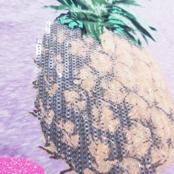 Juicy Couture Sequins Pineapple High Low T-shirts - Picture 4 of 10